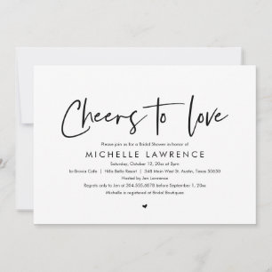 Invitation Bravo à l'amour, Fête des mariées Décontractée mod