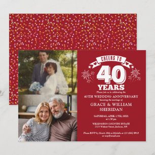 Invitation Bravo à Ruby 40e anniversaire de Mariage 2 Photo