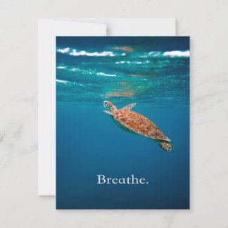 Invitation Breathe Turtle | Tortue de mer | Ocean Lover