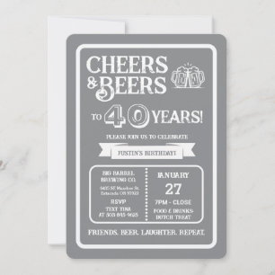 Invitation Brewery Pub Anniversaire Acclamations et Bières po