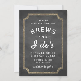 Invitation Brews and I Do's Brewery Chalkboard Enregistrer la