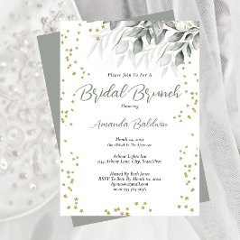 Invitation Bridal Brunch Gold Stars 