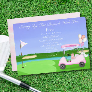 Invitation Bridal Golf Panier Fête des mariées Brunch Party