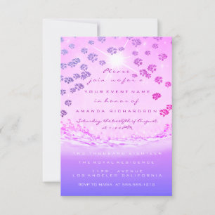 Invitation Bridal Océan Rose Sweet 16ème Vagues de Confetti F