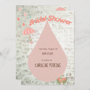 Invitation Bridal Shower Drops on Brick