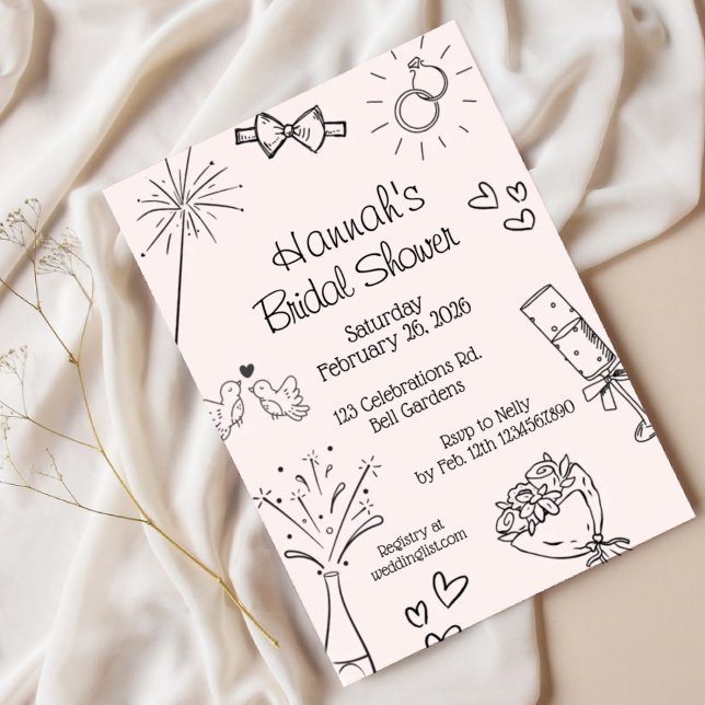 Invitation Bridal Shower, Modern Boho Minimalist,chic,    (Créateur téléchargé)