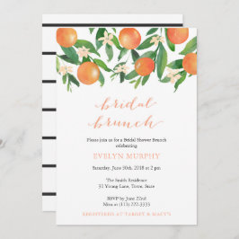 Invitation Bride Brunch Citrus Frappe au charbon