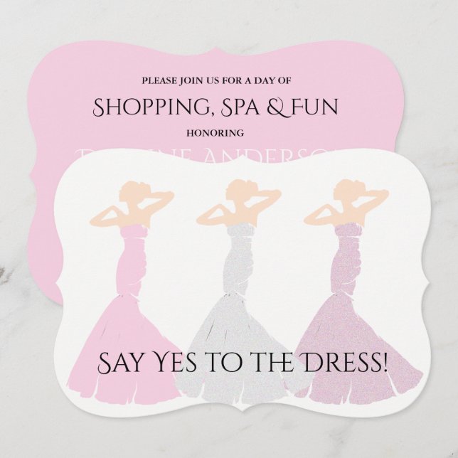 Invitation BRIDE & CO Be My Bridesmaid Shopping (Devant / Derrière)