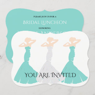 Invitation BRIDE CO Turquoise Blue Be My Bridesmaid Douche Pa