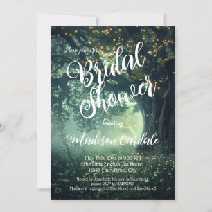 Invitation Bride Enchanted Forest Oak Tree Fairy Lights