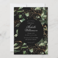 Bride Eucalyptus Noir Boho Golden Elegant Pampas