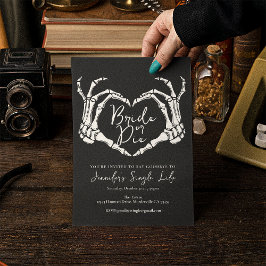 Invitation Bride or Die Skeleton Heart Bachelorette Party