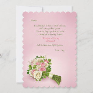 Invitation Bridesmaid Bouquet - Serez-Vous Ma Bridesmaid
