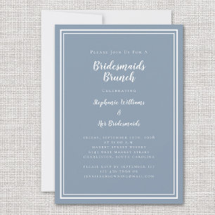 Invitation Bridesmaiers Brunch Fête des mariées Dusty Blue Mo