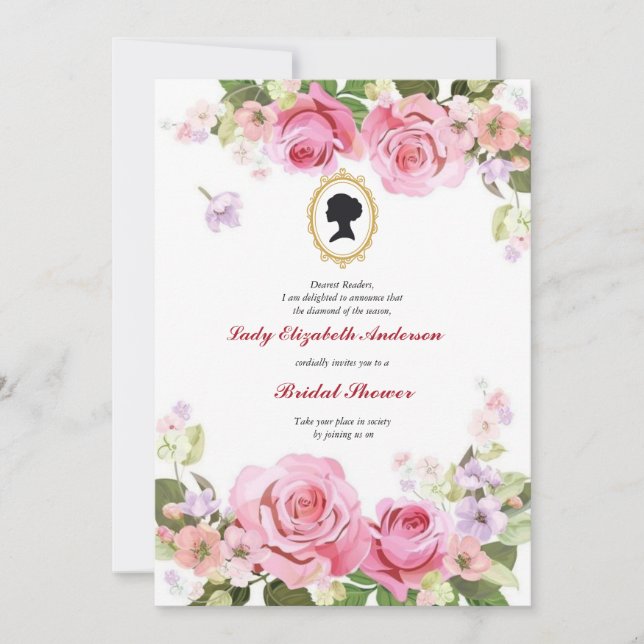 Invitation Bridgerton Bridgerton Presupuestación Red Rose Flo (Devant)