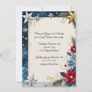 Invitation Bright Christmas Stars