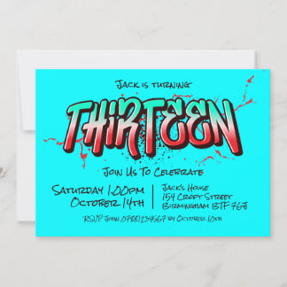 Invitation Bright Graffiti Treize