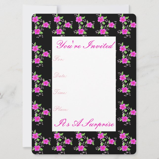 Invitation Bright Lovely Rose Floral (Devant)