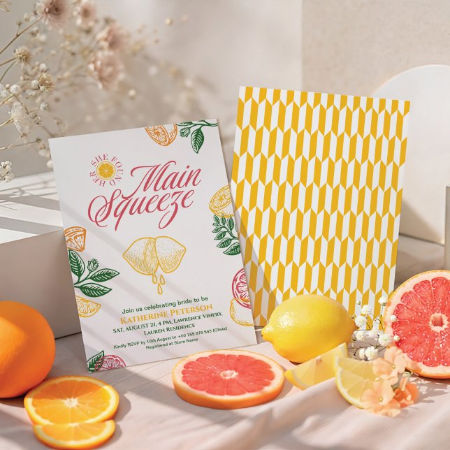 Invitation Bright Main Squeeze Citrus Bridal Shower (Créateur téléchargé)