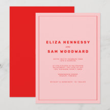Bright Red et rose Wes Anderson Mariage inspiré