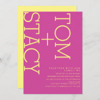 Bright Typographie Xtra Bold Pink Yellow Mariage