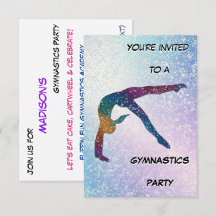 Invitation Brillante pour Fête de Gymnastique