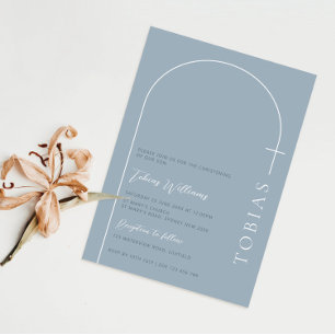 Invitation Brise-arc bleu minimaliste