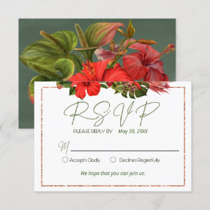 Invitation Brise Tropicale Végétation Luxuriante RSVP