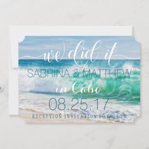 Invitation Briser les vagues Océan Nous l'avons fait Mariage