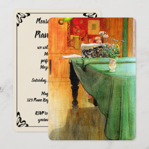 Invitation Brita au piano de Carl Larsson, Récital de musique