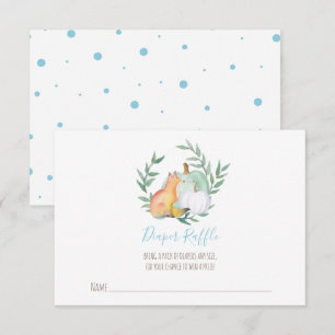 Invitation Brochure à couches Fox - Baby shower novembre