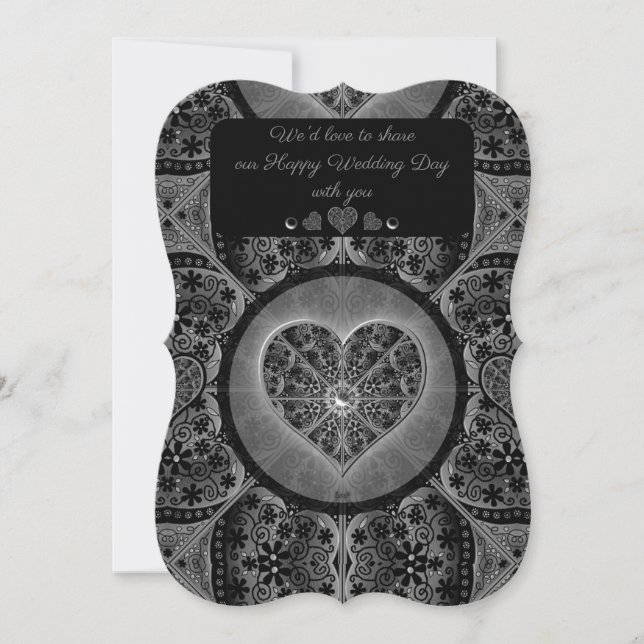 Invitation Broderie Céramique Noir (Devant)