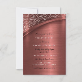 Invitation Bronze Bourgogne Parties scintillant Fête des mari