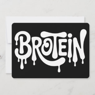Invitation Brotein Protein Funny Bro Gym LGBTQ Gay pride Ally