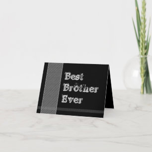 Invitation BROTHER Be My Best Man - Black and Silver Checks