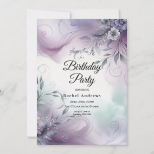 Invitation Brouillard de Lavande et Chuchotements d'Aquarelle
