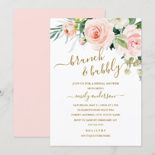 Invitation Broussailler Le Brunch Floral Et La Fête de l'mari