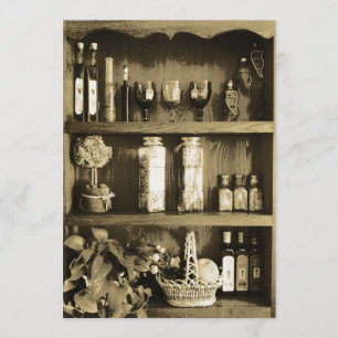 Invitation Brown de Fête de la mariée de cabinet