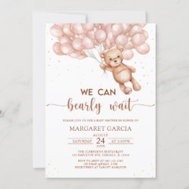 Invitation Brown Nous pouvons attendre prématurément Teddy Be