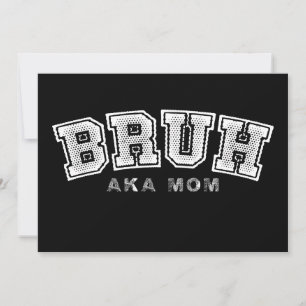 Invitation Bruh Aka Maman Amusante Fête des Mères Rétro Vinta