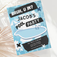 Bruh You In Pool Party Ado Garçon Anniversaire