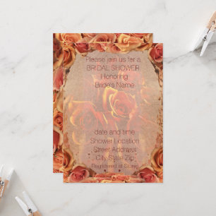 Invitation Brûler la Fête des mariées Rose de sable