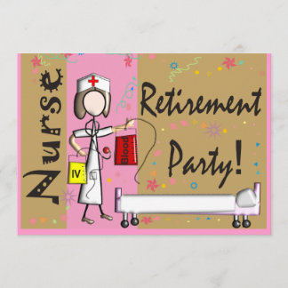 Invitation Brun de rose d'invitations de partie de retraite