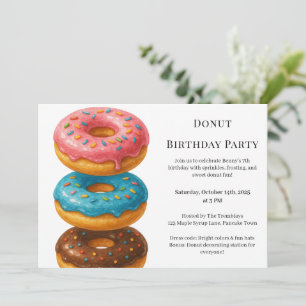 Invitation Brunch aux beignes   Fête d'anniversaire