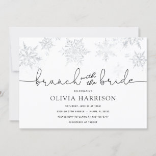 Invitation Brunch aux flambeaux de neige avec douche de marié