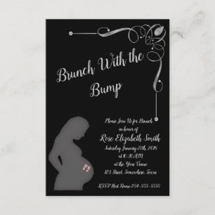 Invitation Brunch avec la bosse avec pieds bébé fille