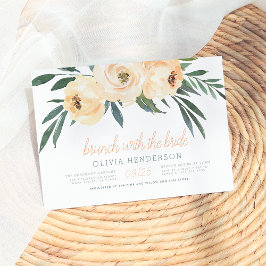 Invitation Brunch Avec La Mariée | Blush Floral Fête des mari