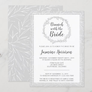Invitation Brunch Avec La Mariée Moderne De La Couronne Botan