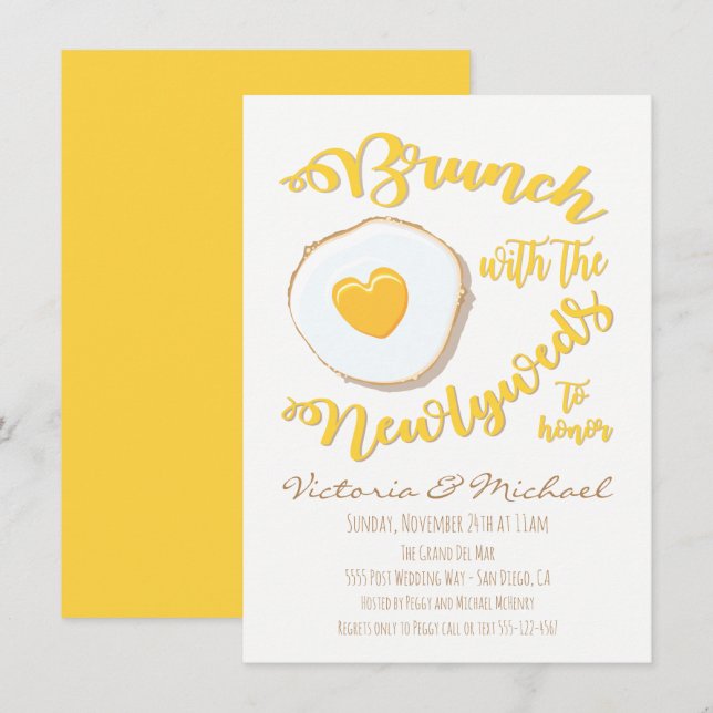 Invitation Brunch avec le nouveau marié Mariage (Devant / Derrière)