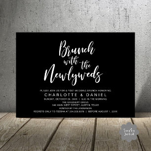 Invitation Brunch avec les jeunes mariés, Mariage Elopement